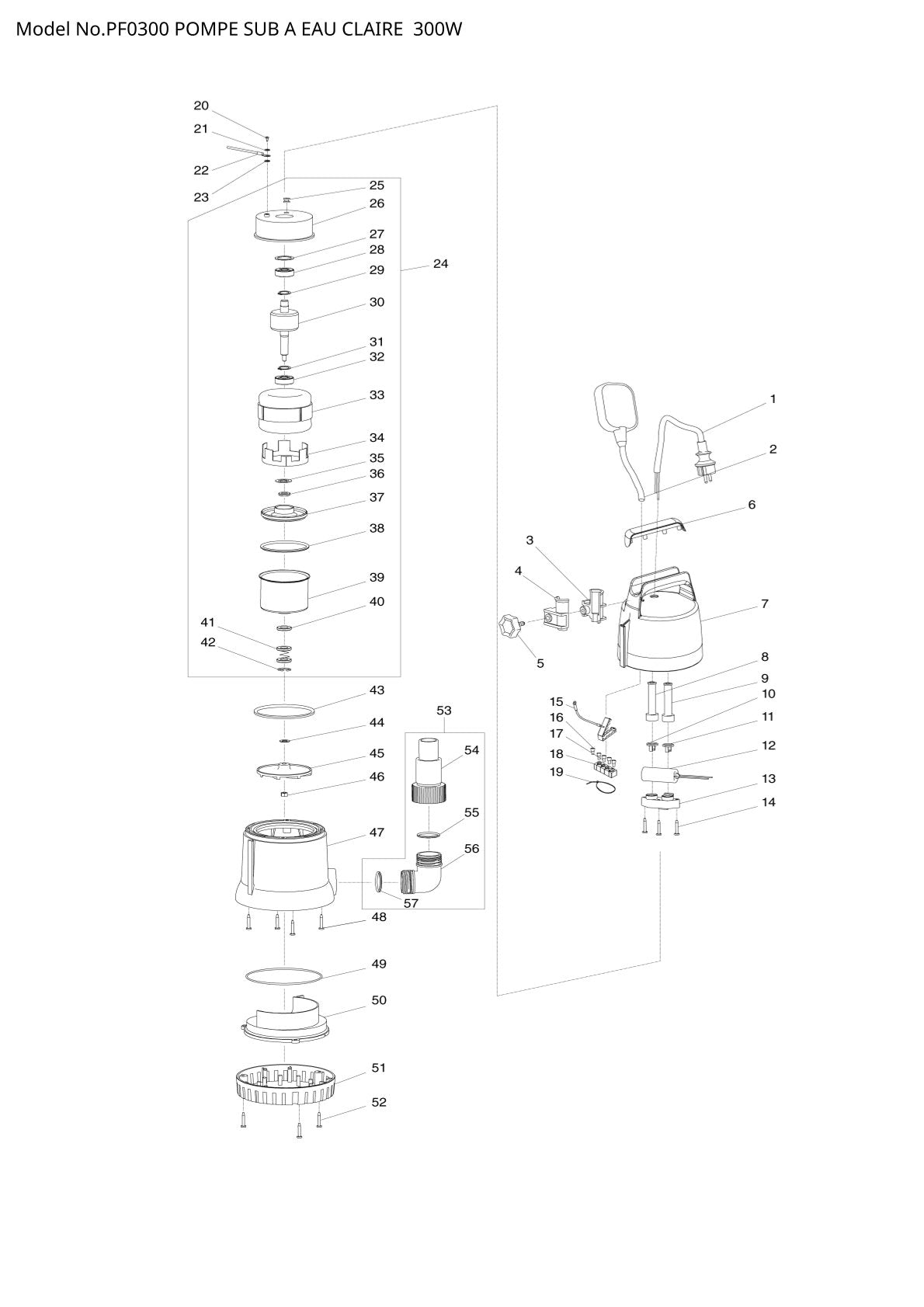 Pièces détachées matériel d’atelier Makita PF0300