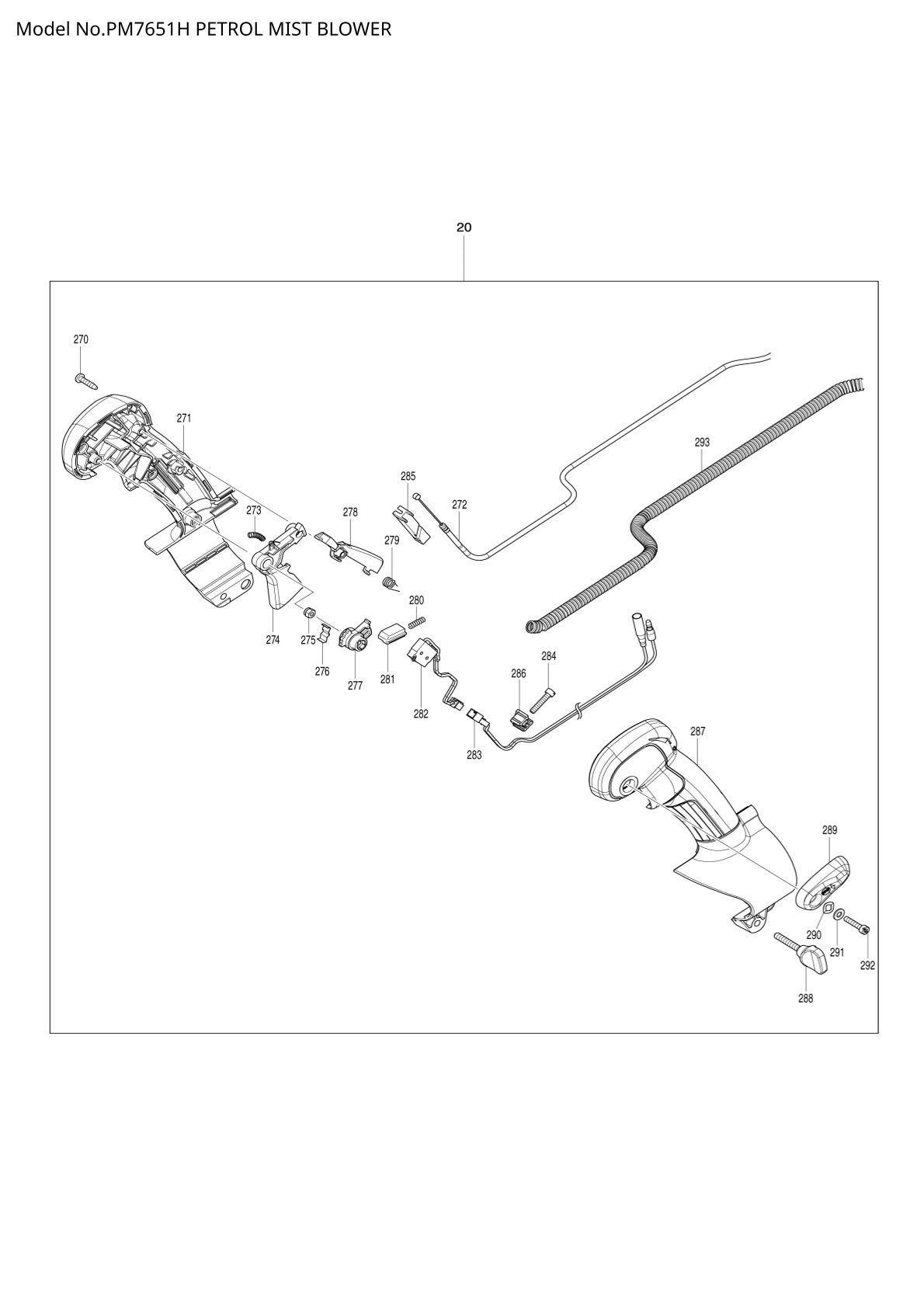 Pièces détachées tondeuse à gazon thermique Makita PM7651H