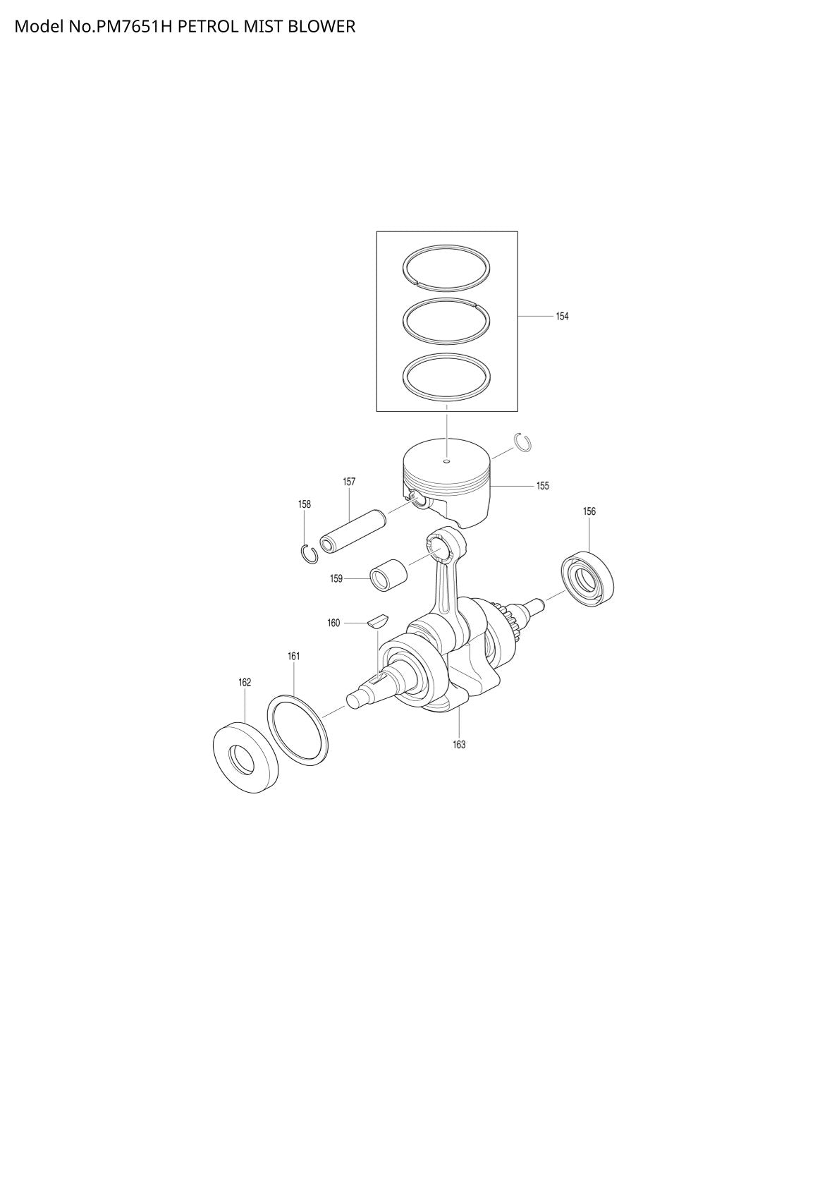Pièces détachées tondeuse à gazon thermique Makita PM7651H