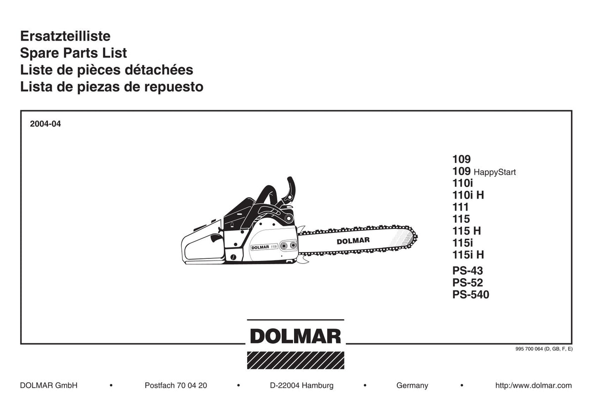 Pièces détachées tronçonneuse thermique Makita PS-52