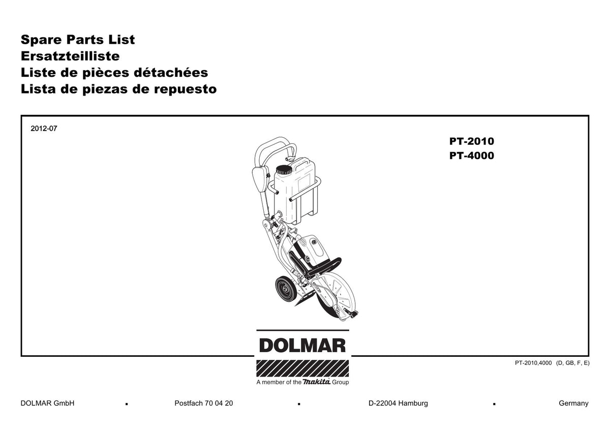 Pièces détachées outil de jardin thermique Makita PT-2010