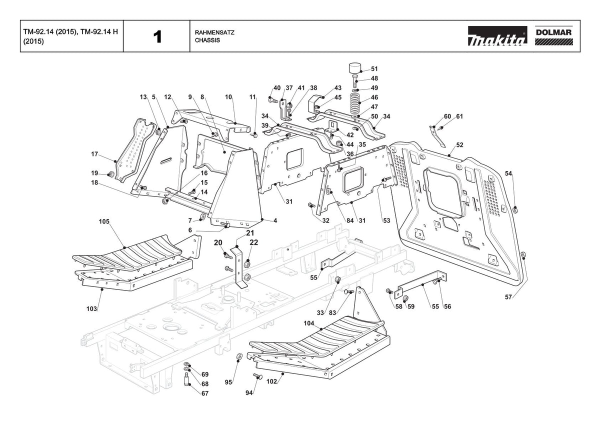 Pièces détachées matériel d’atelier Makita PTM0900