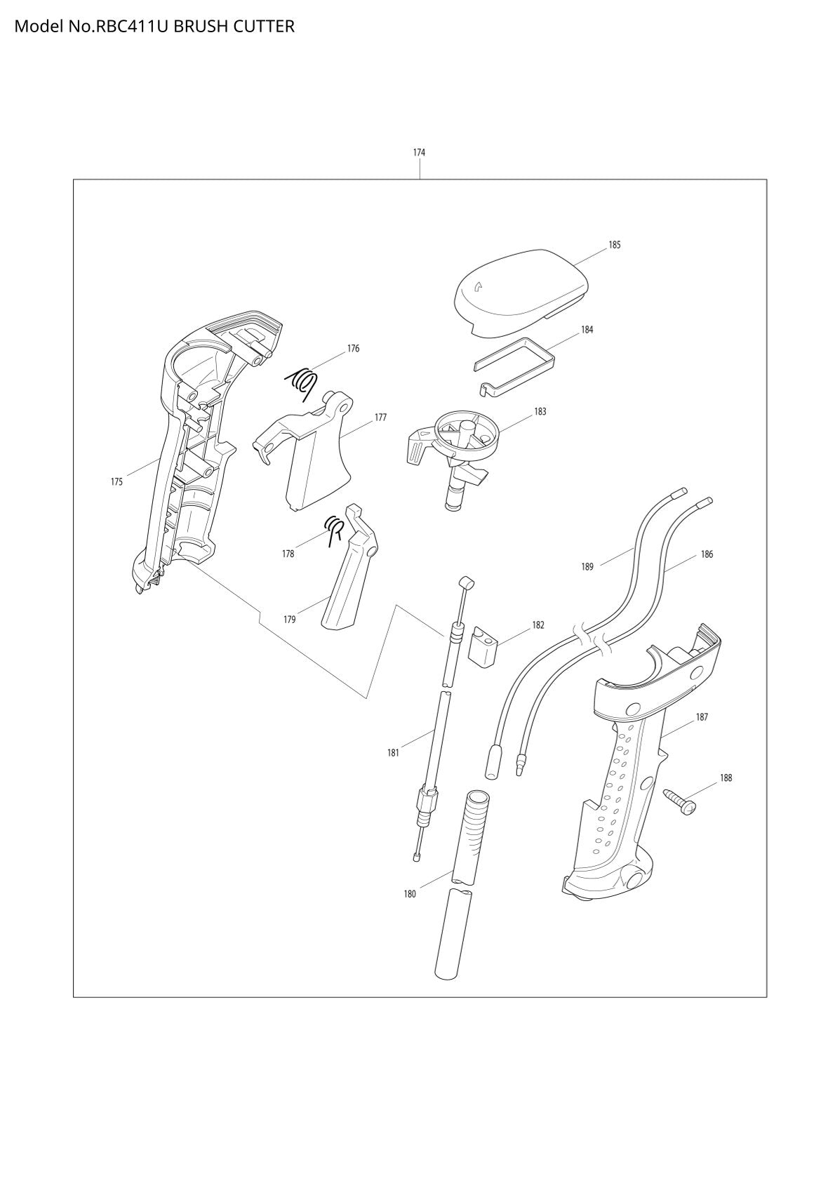 Pièces détachées débroussailleuse thermique Makita RBC411U
