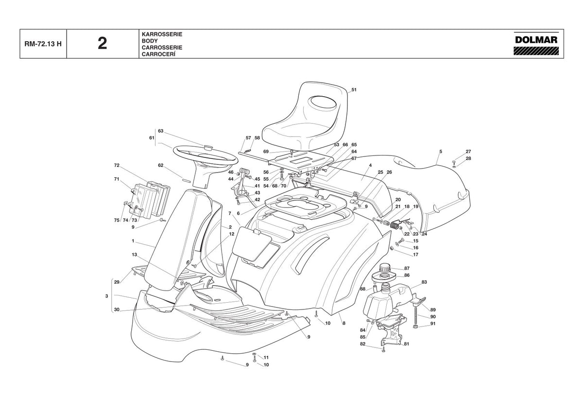 Pièces détachées outil de jardin thermique Makita RM7213H