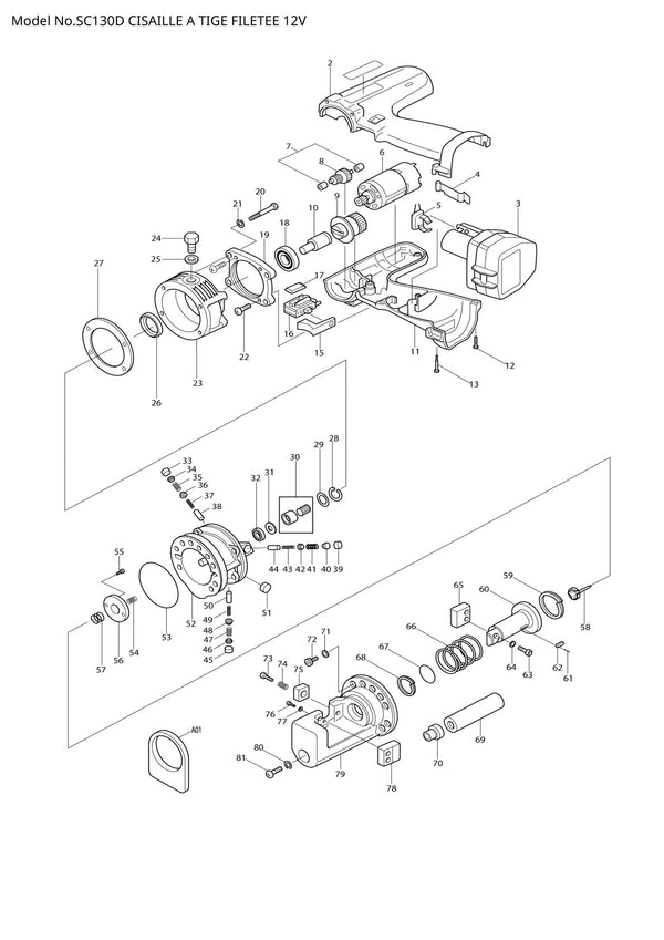 Pièces détachées coupe-tige sans fil Makita SC130D