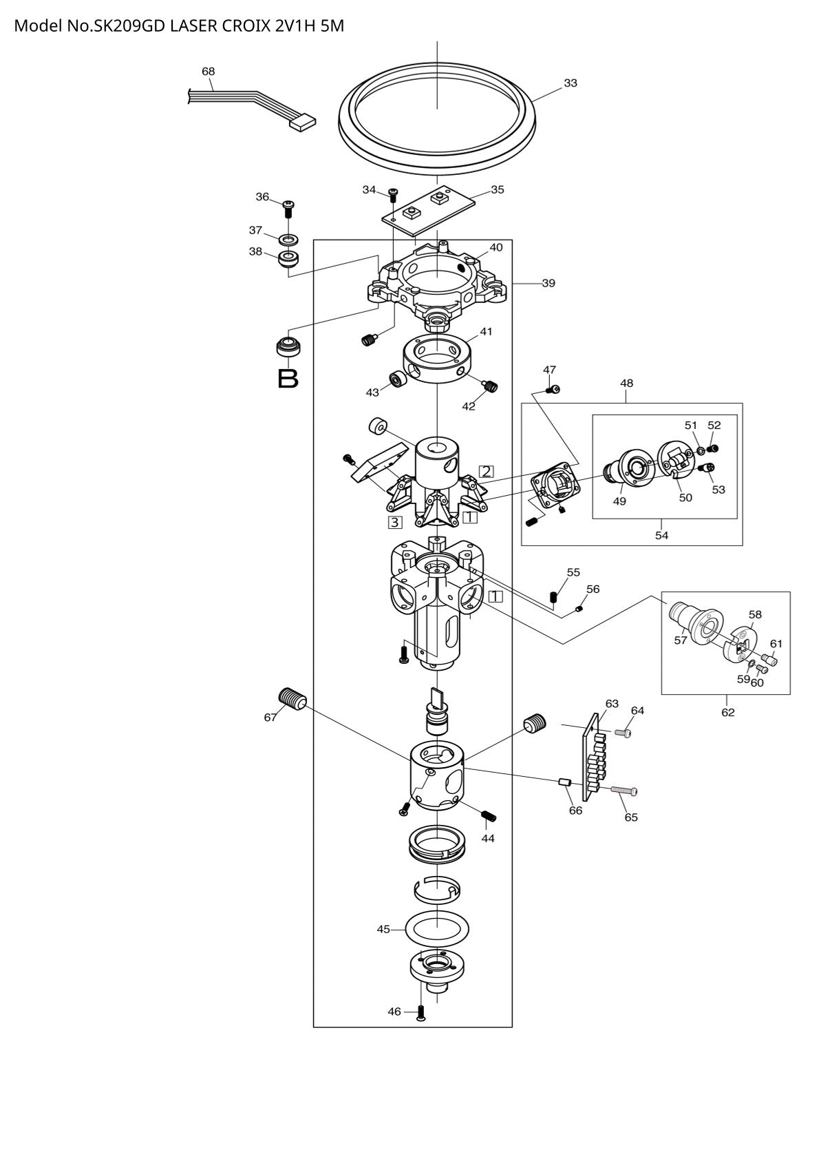 Pièces détachées laser de chantier Makita SK209GD