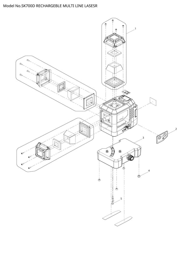 Pièces détachées laser de chantier Makita SK700D