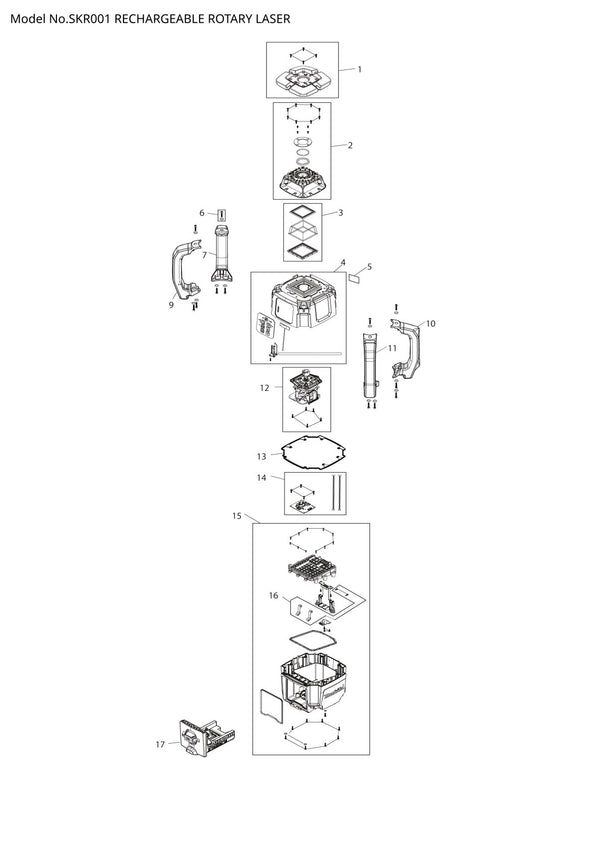 Pièces détachées laser de chantier Makita SKR001