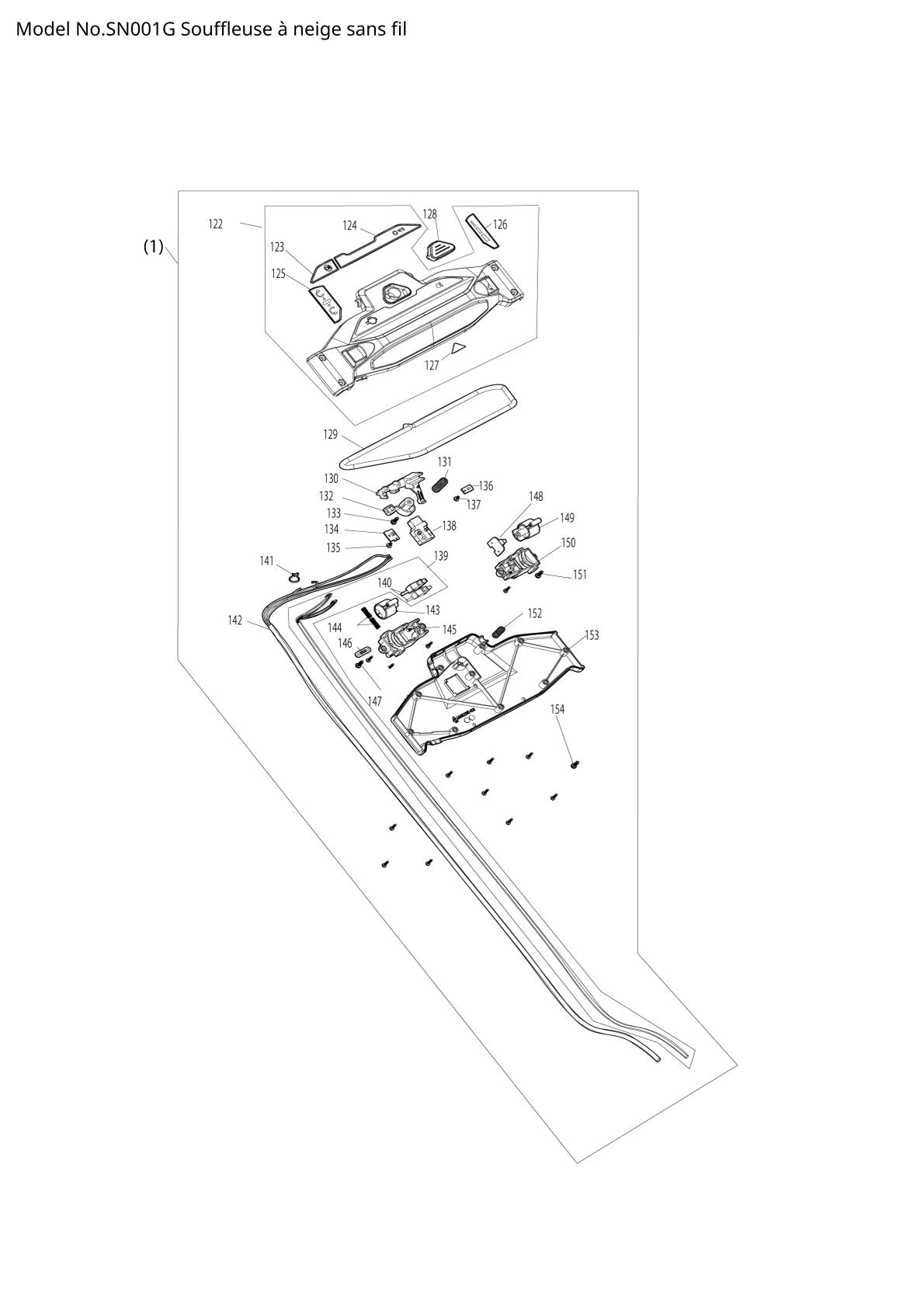 Pièces détachées cloueur sans fil Makita SN001G