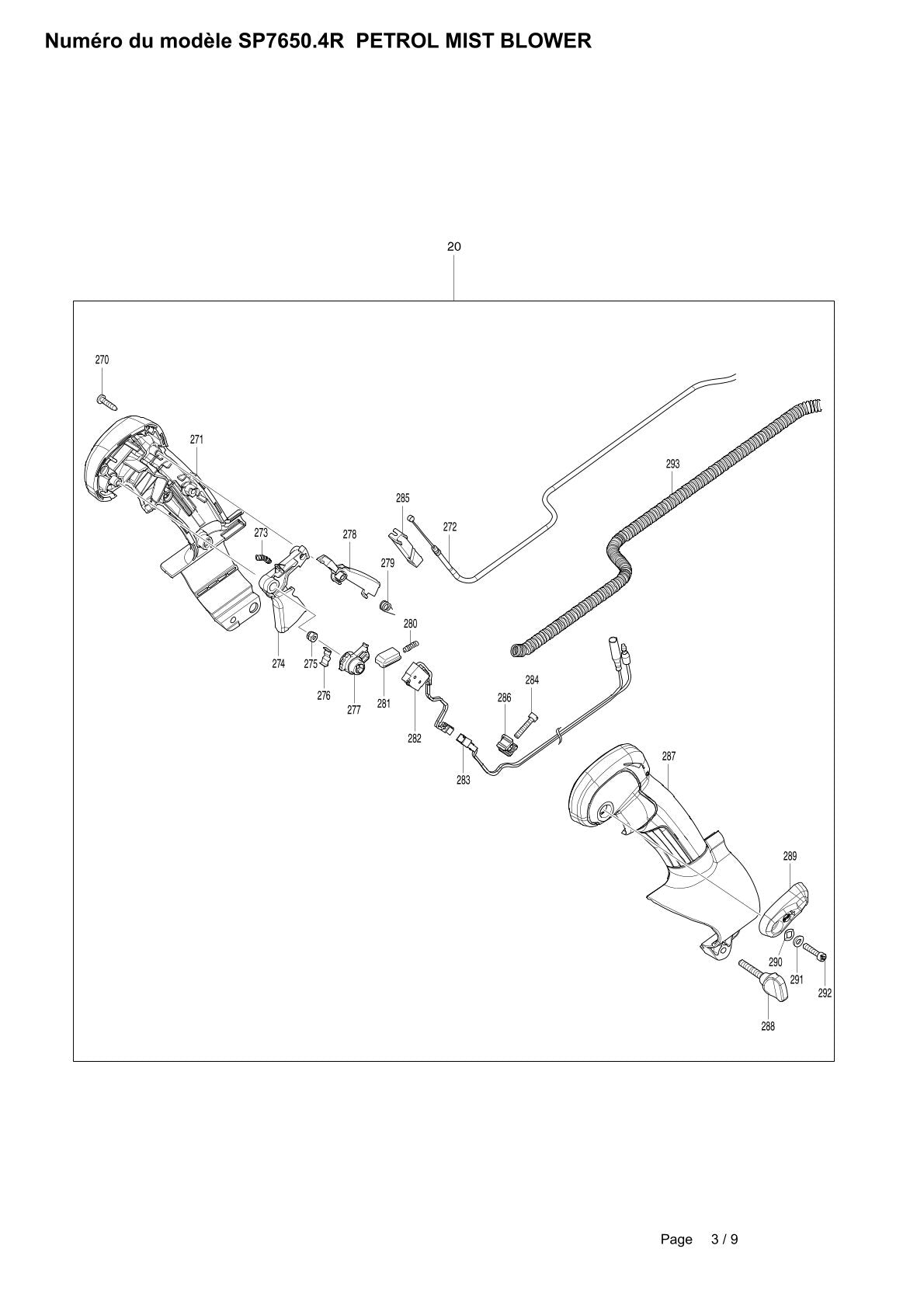 Pièces détachées souffleur thermique Makita SP76504R