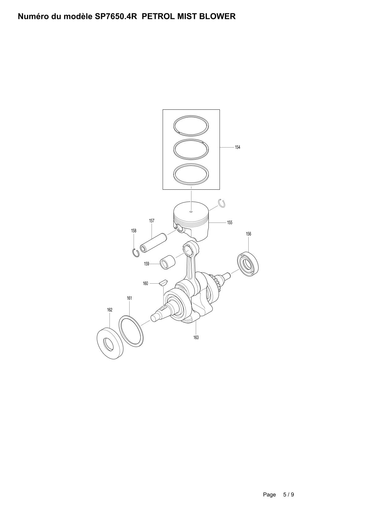 Pièces détachées souffleur thermique Makita SP76504R