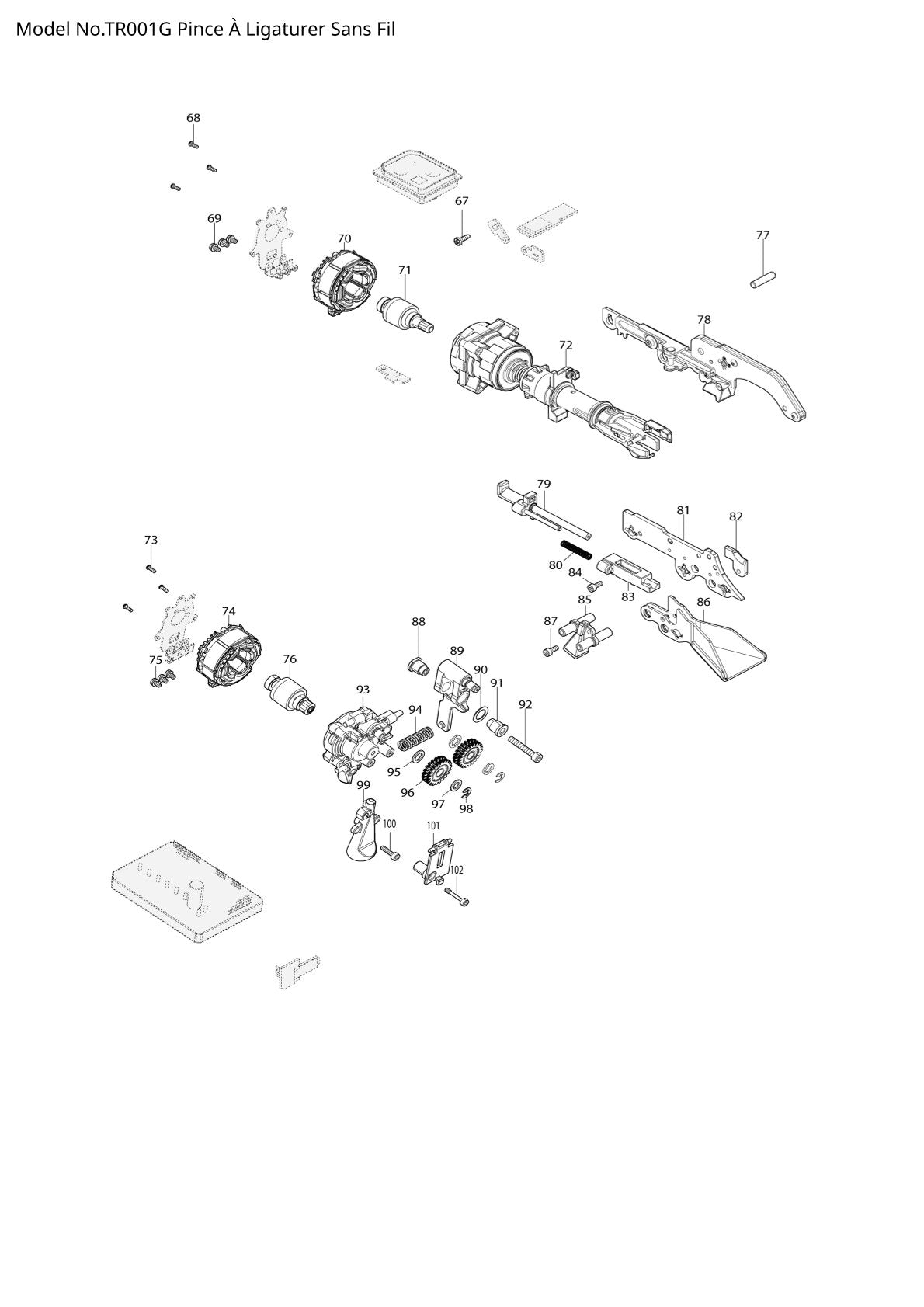 Pièces détachées ligatureuse sans fil Makita TR001G