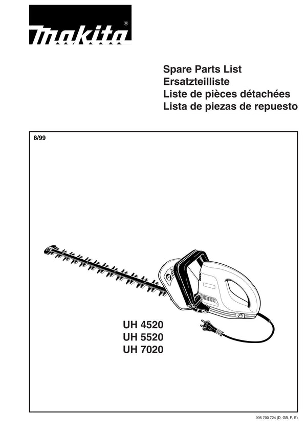 Pièces détachées taille-haie électrique Makita UH4520