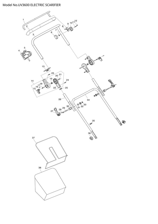 Pièces détachées scarificateur Makita UV3600