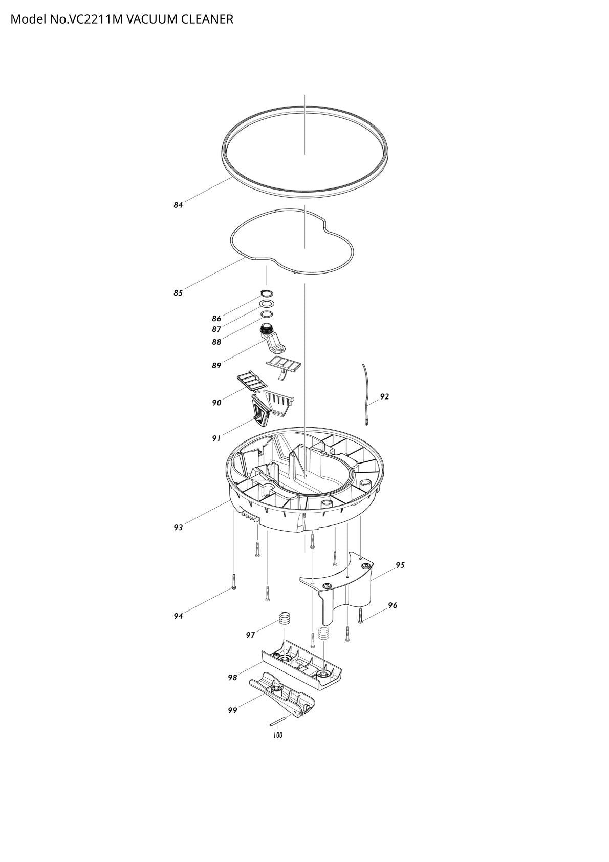 Pièces détachées aspirateur de chantier Makita VC2211M