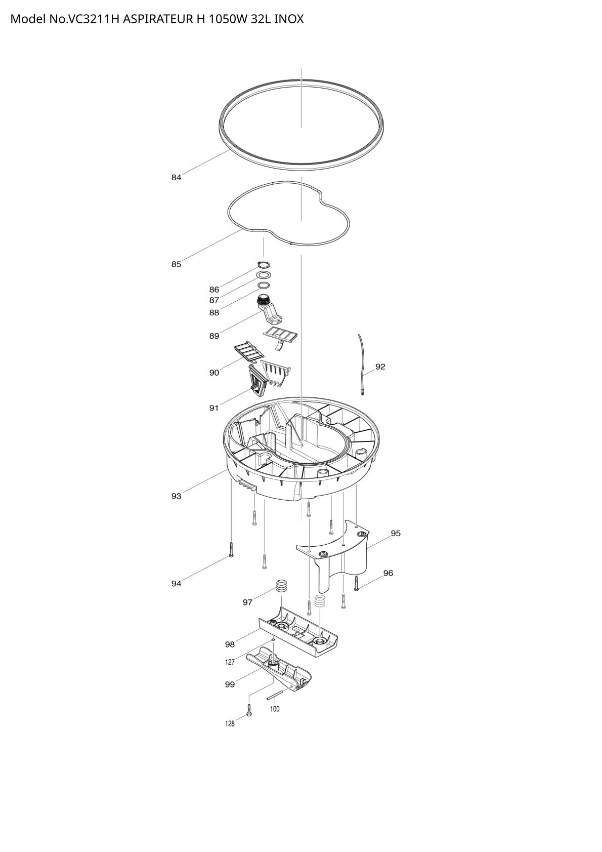 Pièces détachées aspirateur de chantier Makita VC3211H