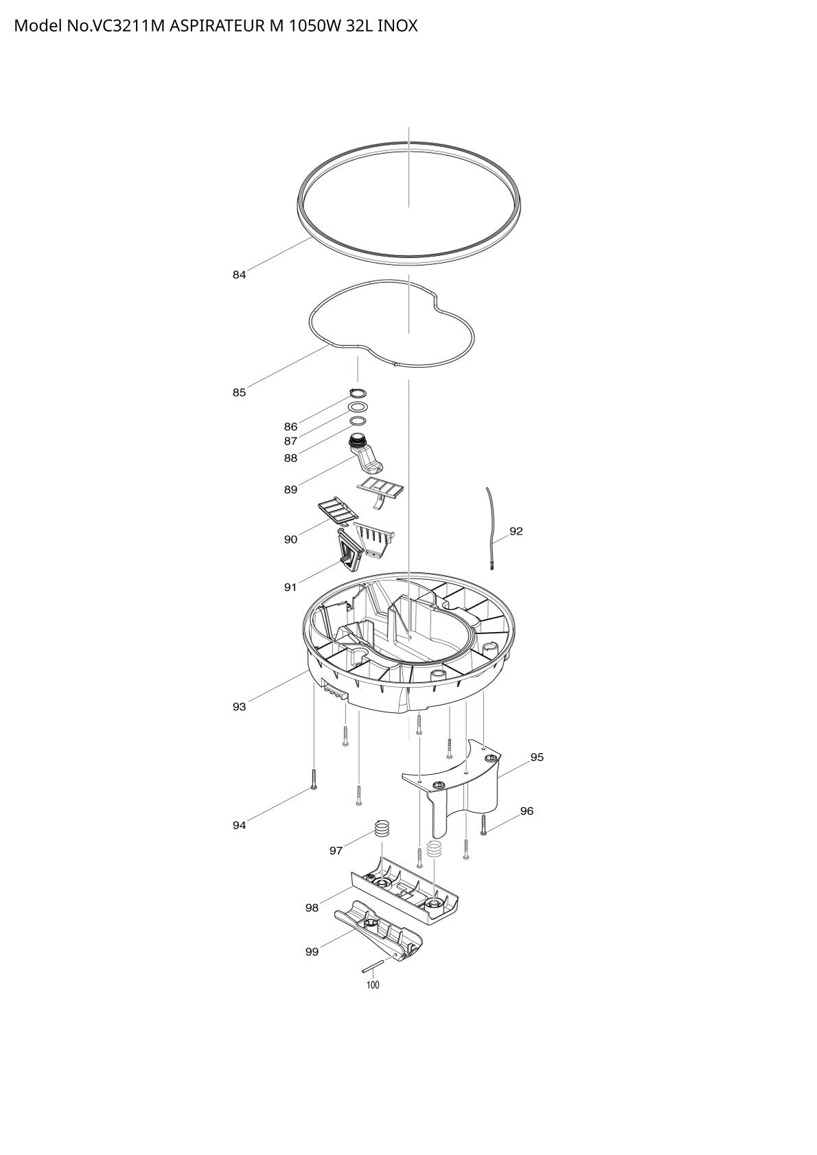 Pièces détachées aspirateur de chantier Makita VC3211M