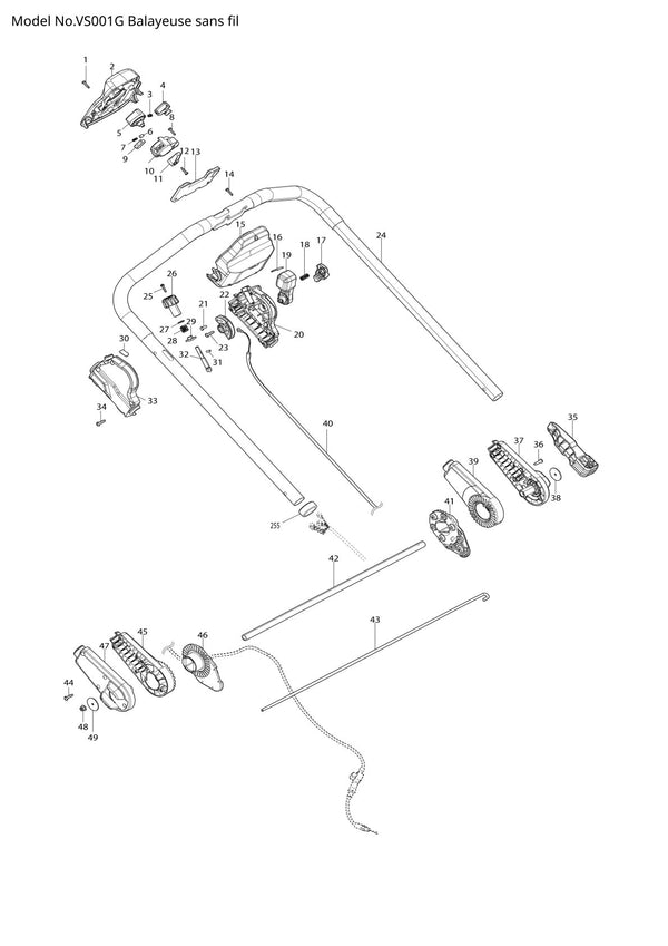 Pièces détachées outil sans fil XGT Makita VS001G