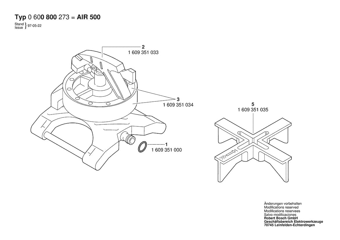 Vue éclatée Bosch AIR 500 INTELLIGENT 0 600 800 273 - page 1