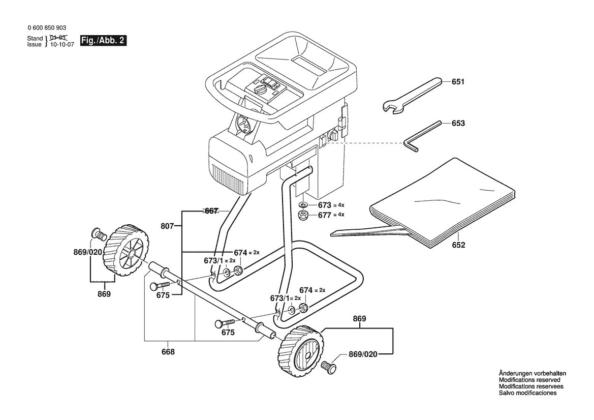 Vue éclatée Bosch AXT 2300 0 600 850 903 - page 2
