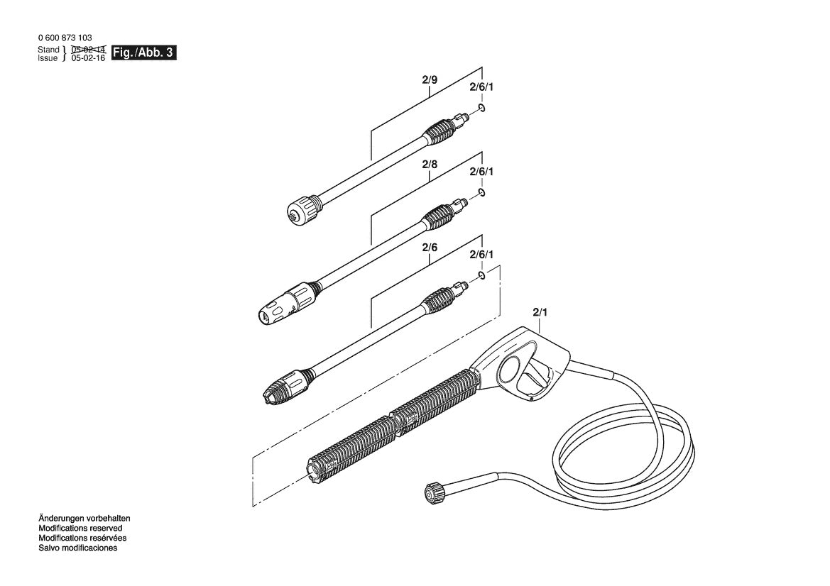 Vue éclatée Bosch AQUATAK 1250 0 600 873 132 - page 3