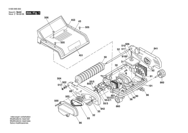 Vue éclatée Bosch AMR 30 0 600 895 003 - page 1