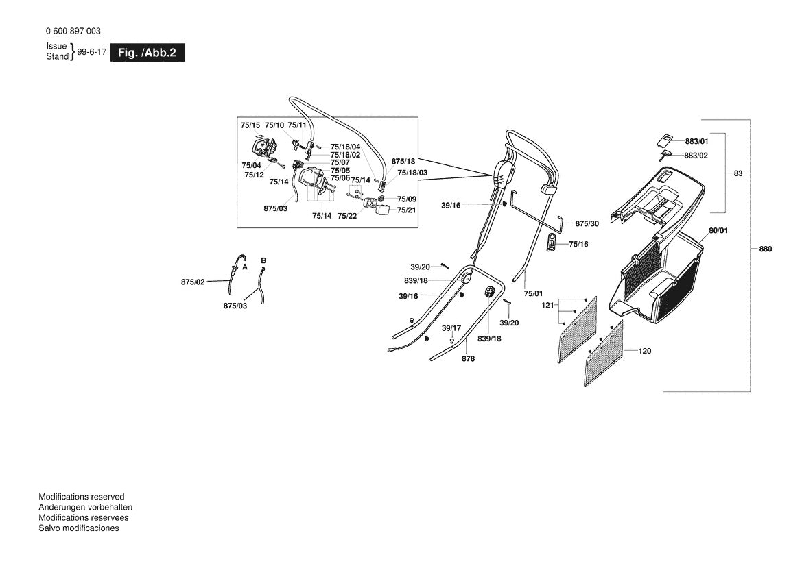 Vue éclatée Bosch ARM 32 0 600 897 003 - page 2