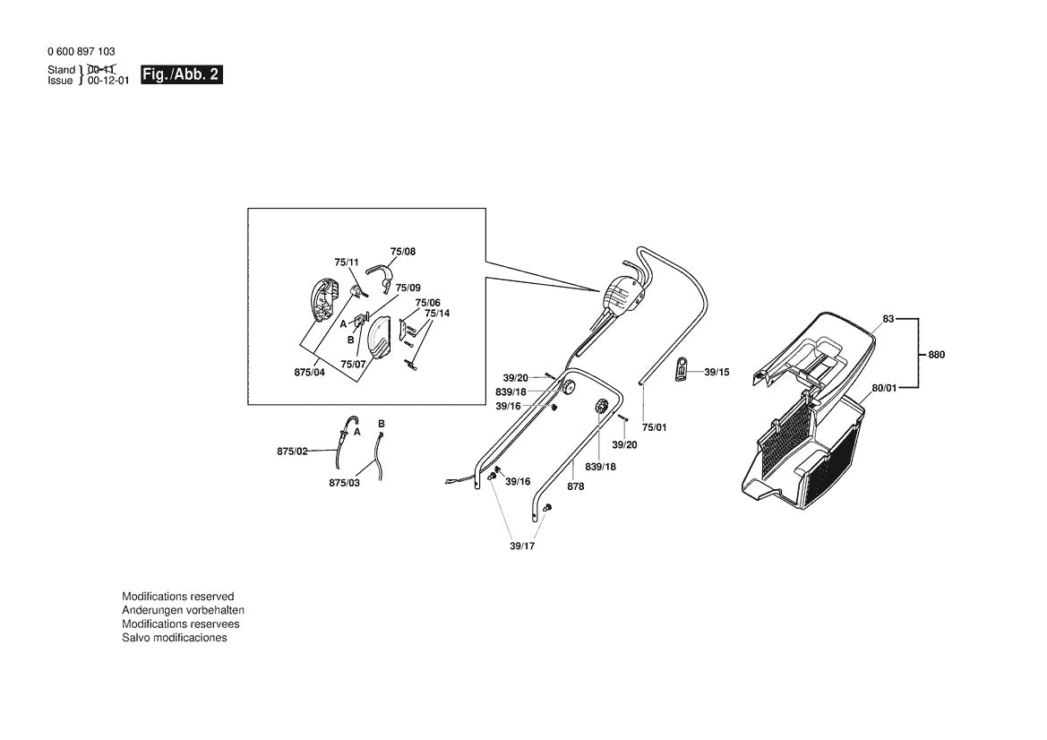 Vue éclatée Bosch ARM 32 E 0 600 897 103 - page 2