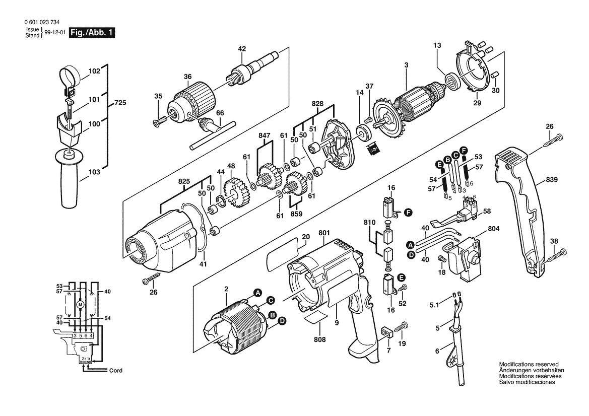 Vue éclatée Bosch BM B6270 0 601 028 735 - page 1