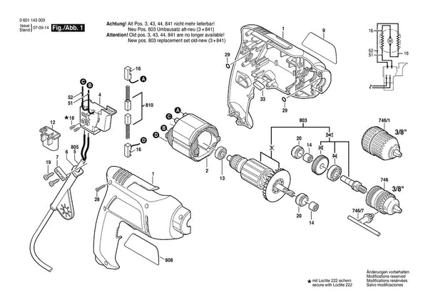 Vue éclatée Bosch GBM 6 0 601 145 003 - page 1