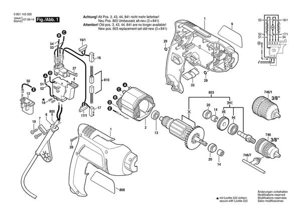 Vue éclatée Bosch GBM 6 RE 0 601 145 532 - page 1