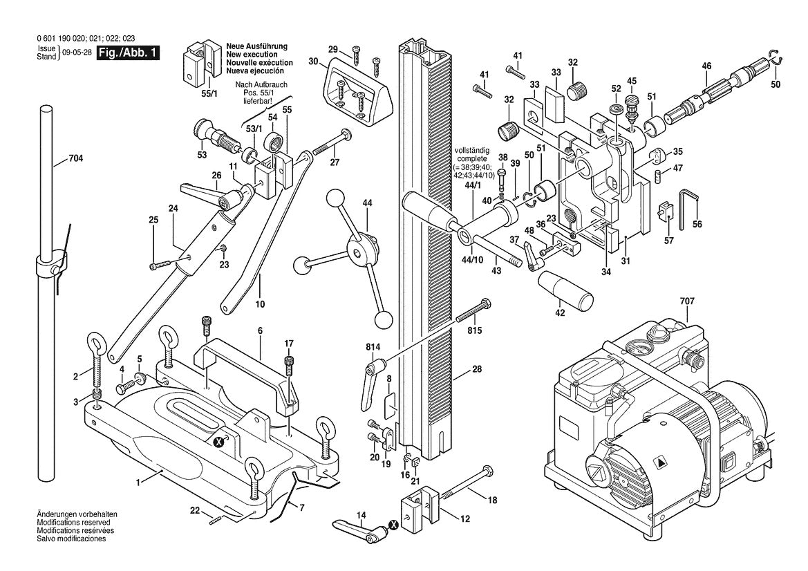 Vue éclatée Bosch S 500 0 601 190 021 - page 1