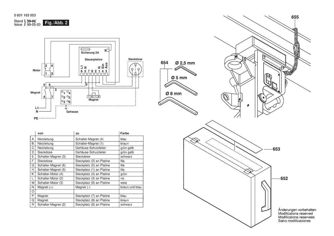Vue éclatée Bosch GMB 32 0 601 193 032 - page 2