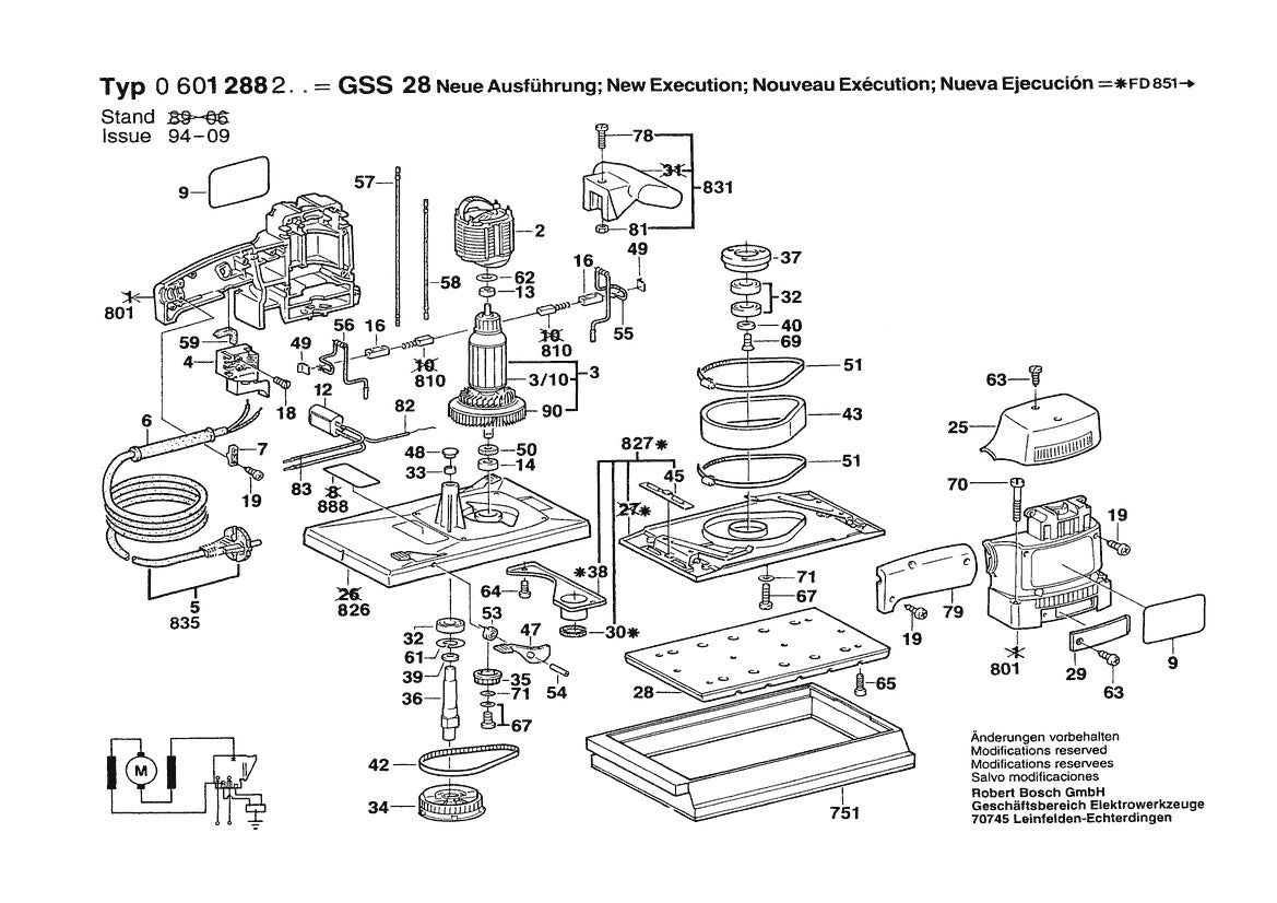 Vue éclatée Bosch GSS 28 0 601 288 232 - page 1