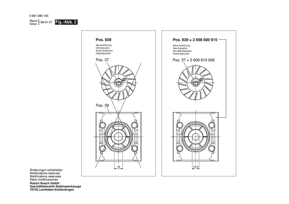 Vue éclatée Bosch GSS 14 A 0 601 289 143 - page 2