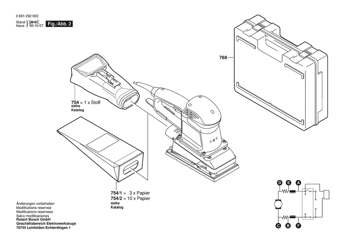 Vue éclatée Bosch GSS 230 A 0 601 292 032 - page 2