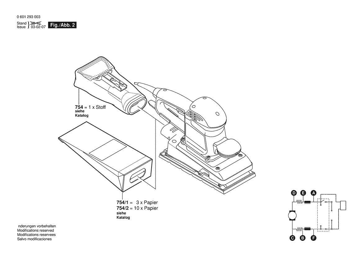 Vue éclatée Bosch GSS 280 A 0 601 293 003 - page 2