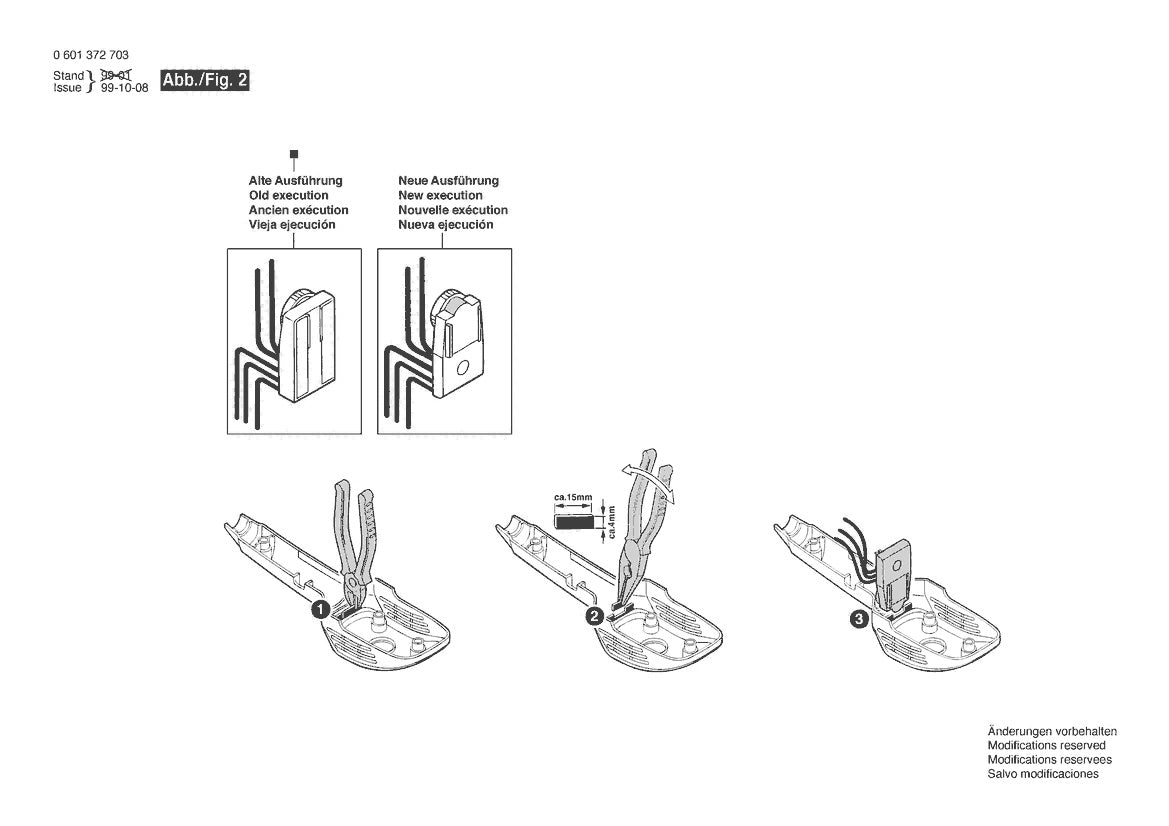 Vue éclatée Bosch GEX 150 AC 0 601 372 703 - page 2