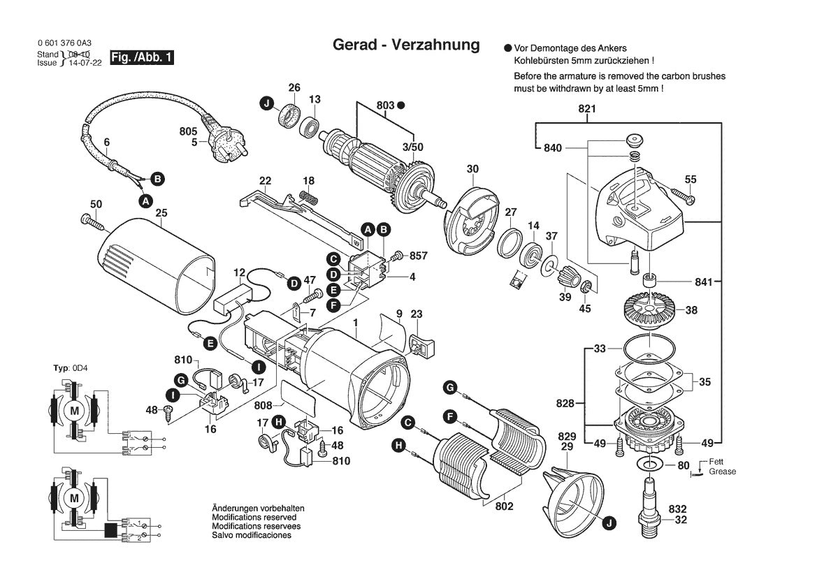 Vue éclatée Bosch GWS 580 0 601 376 0A8 - page 1