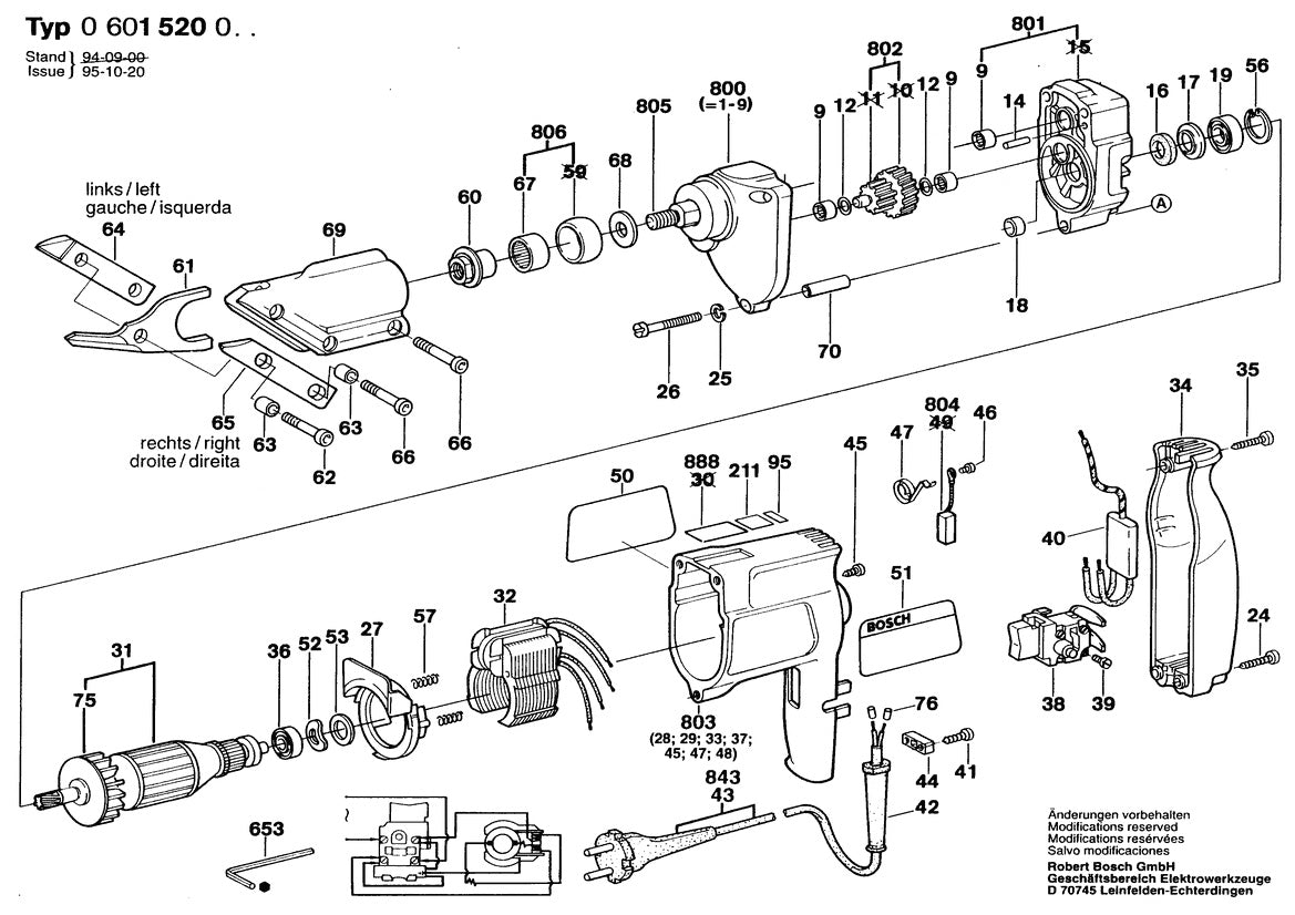 Vue éclatée Bosch GSC 1520.0 0 601 520 003 - page 1