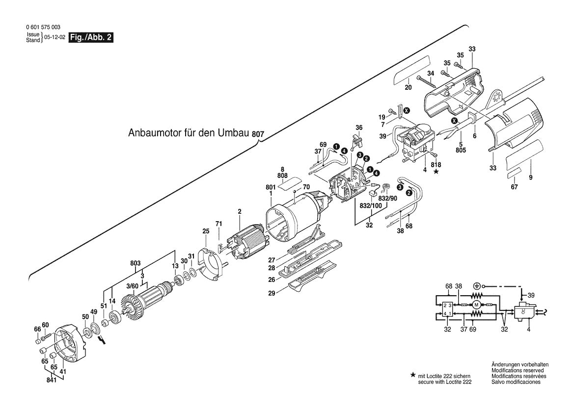 Vue éclatée Bosch 1575 0 601 575 003 - page 2