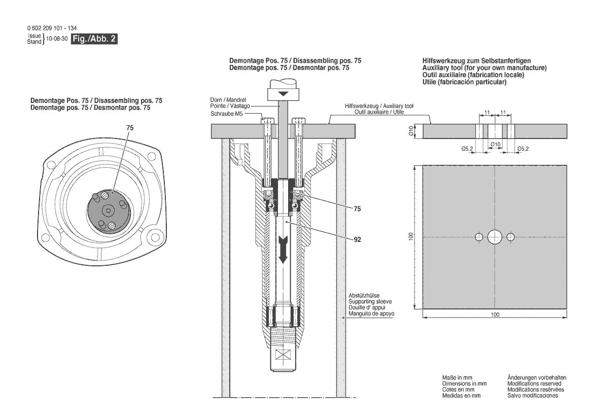 Vue éclatée Bosch HGS 65/50 0 602 209 134 - page 2