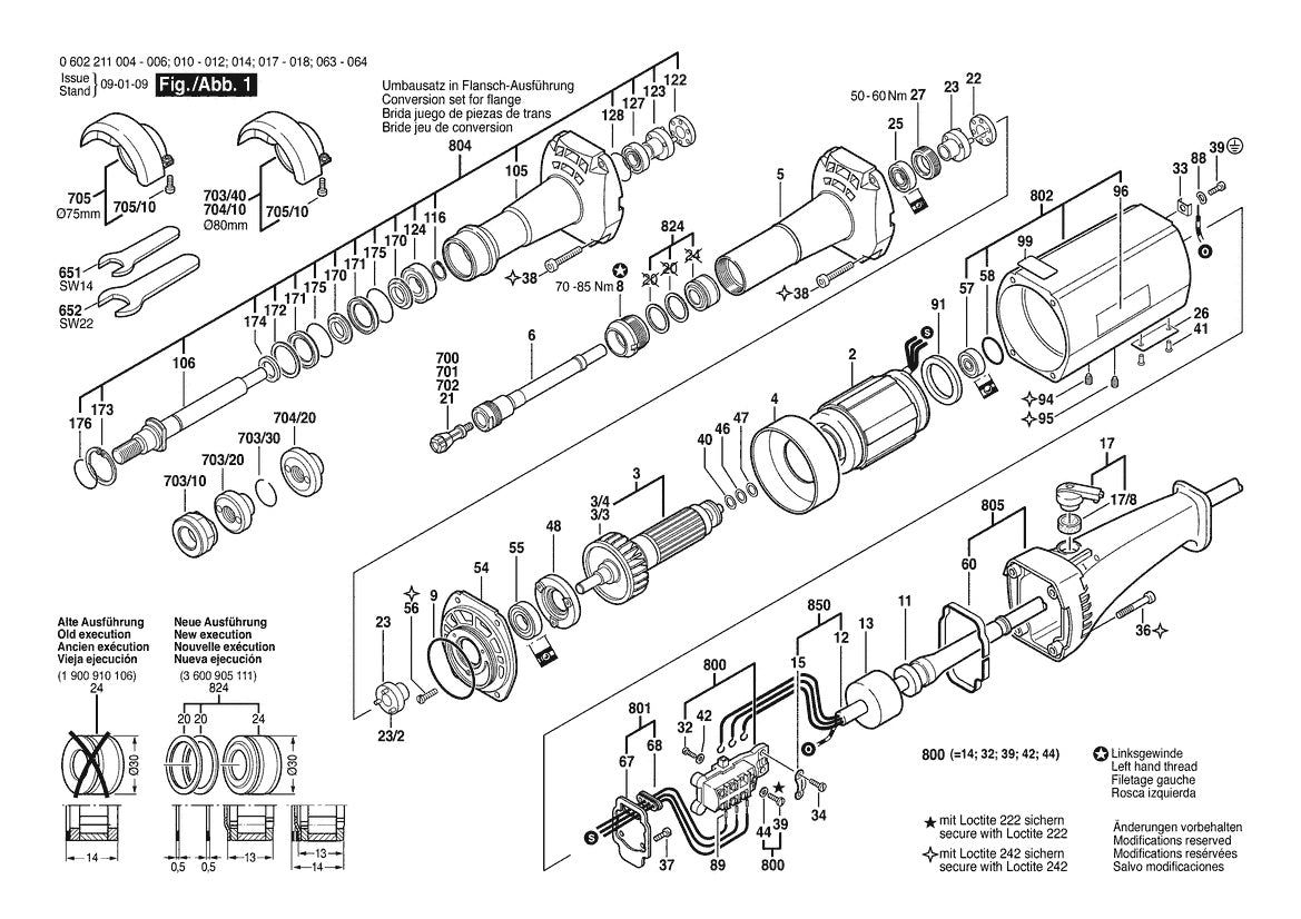 Vue éclatée Bosch HGS 77/50 0 602 211 017 - page 1