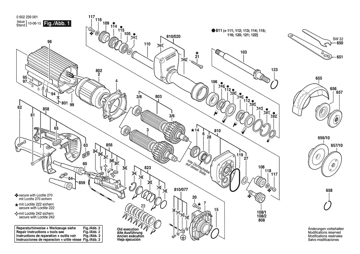 Vue éclatée Bosch HGS 88/180 0 602 239 035 - page 1