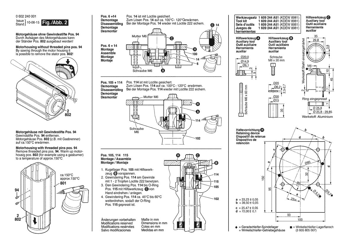Vue éclatée Bosch HGS 88/150 0 602 240 002 - page 2