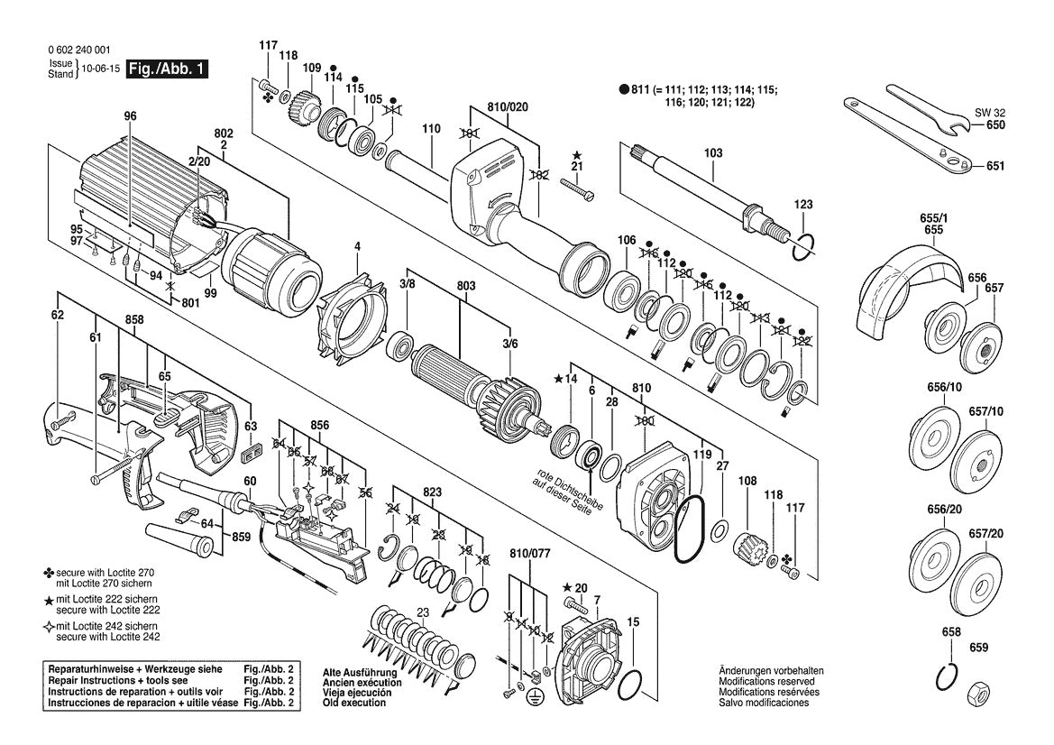 Vue éclatée Bosch HGS 88/150 0 602 240 085 - page 1