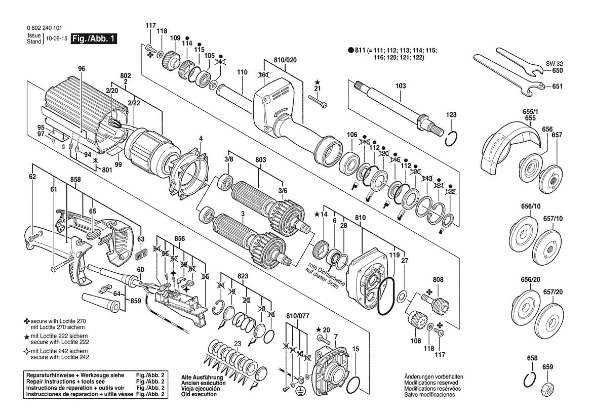Vue éclatée Bosch HGS 88/150 0 602 240 102 - page 1