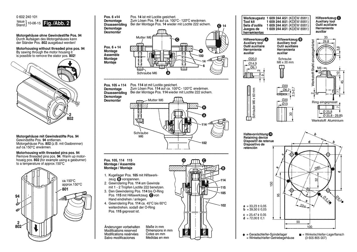 Vue éclatée Bosch HGS 88/150 0 602 240 105 - page 2