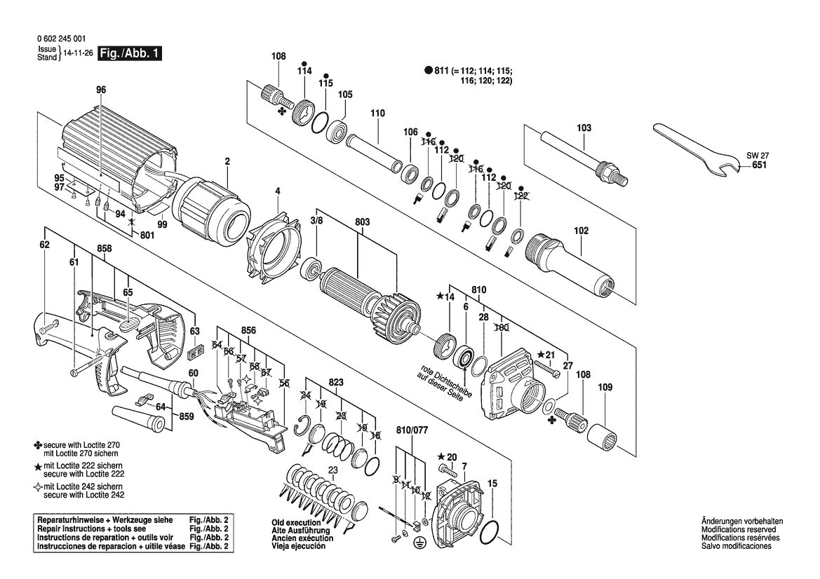Vue éclatée Bosch HGS 85/40 0 602 245 005 - page 1