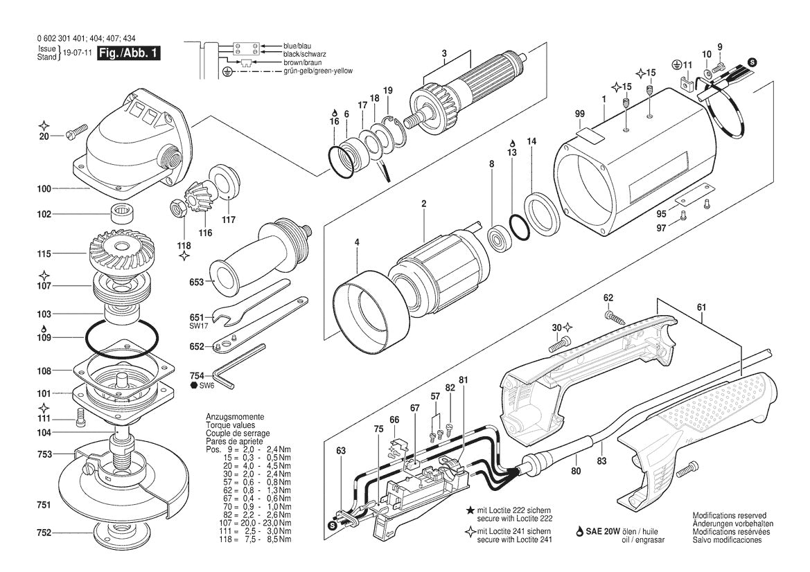 Vue éclatée Bosch HWS 65/125 0 602 301 407 - page 1